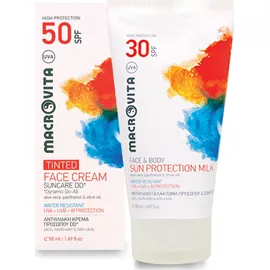 MACROVITA Face Cream Suncare SPF50 Tinted 50ml & Δώρο Face & Body Sun Protection Milk SPF30 150ml.