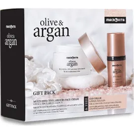 MACROVITA Multi-Effective Κρέμα Προσώπου για Κανονικό/Μικτό 24ώρου 50ml & Κρέμα Ματιών Mini Olive & Argan 15ml