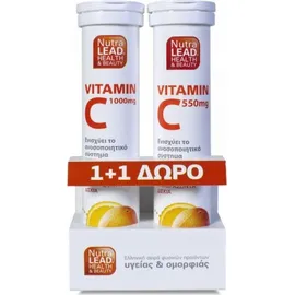 NUTRALEAD NutraLead Vitamin C 1000mg + 550mg 2 x 20 αναβράζοντα δισκία