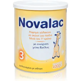 Novalac 3, Ρόφημα Γάλακτος σε Σκόνη για Παιδιά 1-3 Ετών με Γεύση Βανίλια 400gr