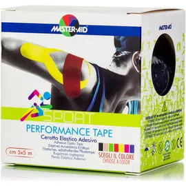 Master Aid Sport Performance Tape Μαύρο Ελαστικό Αυτοκόλλητο Επίθεμα 5cm x 5