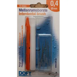 Doft Interdentals Μεσοδόντια Βουρτσάκια 0.4 πορτοκαλί, σε φακελάκι (12 τμχ)