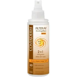 COVERDERM Filteray Body Plus Deep Tan Spray SPF30, Σπρέι Αντιηλιακού Σώματος & After Sun Ενώ συγχρόνως επιταχύνει το μαύρισμα, 100ml