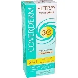 COVERDERM Filteray Face Plus 2 in 1 Sunscreen & After Sun Care Soft Brown 30SPF Dry/Sensitive, Αντηλιακή Κρέμα Προσώπου για Ξηρές/Ευαίσθητες Επιδερμίδες, Απόχρωση Soft Brown, 50 ml
