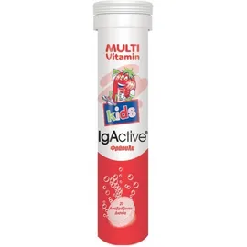 IgActive Multivitamin Kids. 20 Αναβράζοντα Δισκία με Γεύση Φράουλα.