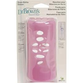 DR.BROWNS Glass Bottle Sleeve Προστατευτική θήκη γυάλινου μπουκαλιού 250ml Χρώμα Ροζ για Ασφάλεια και Προστασία από Πτώση (1 τεμάχιο) code 891-GB