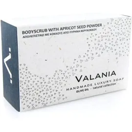 VALANIA Σαπούνι ΑΠΟΛΕΠΙΣΤΙΚΟ-ΚΟΚΚΟΙ ΑΠΟ ΠΥΡΗΝΑ ΒΕΡΥΚΟΚΚΟΥ, Για Απολέπιση Και Καθαρισμό Δέρματος, 120g