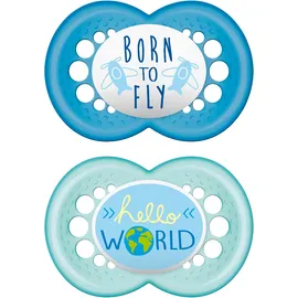 MAM Πιπίλες Original με θηλή από Σιλικόνη για Μωρά 16+ Μηνών (τεμάχια 2) code 250S Blue