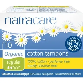NATRACARE Cotton Tampons, Ταμπόν για Κανονική Ροή, 10 Τεμάχια