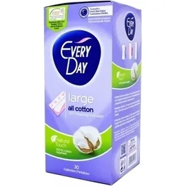 EVERYDAY All Cotton Σερβιετάκια Large για Mοναδικά Yγιεινή Προστασία, 30 τεμάχια