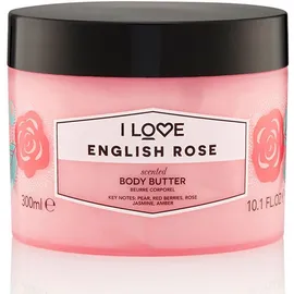 I LOVE Cosmetics English Rose Body Butter Κρέμα σώματος για ανανέωση και βαθιά ενυδάτωση με αρώματα Τριαντάφυλλου και Φρούτων για Απαλή & Μεταξένια Επιδερμίδ