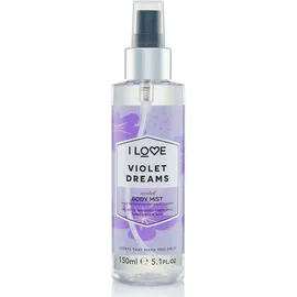 I LOVE Cosmetics Violet Dreams Body Mist Spray άρωμα σώματος με αρώματα Βιολέτας και Φρούτων για όλες τις ώρες 150ml (1 τεμάχιο)