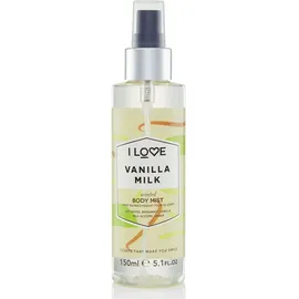 I LOVE Cosmetics Vanilla Milk Body Mist Spray άρωμα σώματος με αρώματα Βανίλιας και Φρούτων για όλες τις ώρες 150ml (1 τεμάχιο)