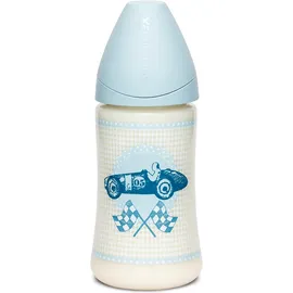 SUAVINEX Μπιμπερό Boys TOYS Πλαστικό PP 270ml με Ανατομική Θηλή Σιλικόνη 0+ μηνών, Σχέδιο Μπλε αυτοκινητάκι code 10 3800172 car
