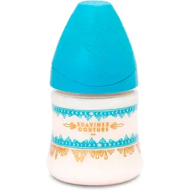 SUAVINEX Premium Haute Couture Μπιμπερό 150 ml Πλαστικό 3P με Θηλή Σιλικόνης 0+ μηνών, Χρώμα LIGHT BLUE code 10 304127