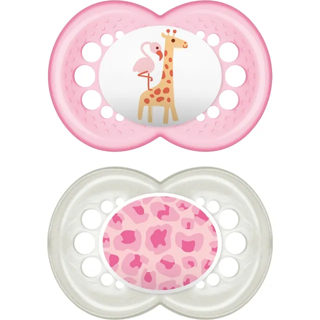 MAM Πιπίλες Original με θηλή από Latex* για Μωρά 6+ Μηνών (τεμάχια 2) code  151L Pink - Fedra