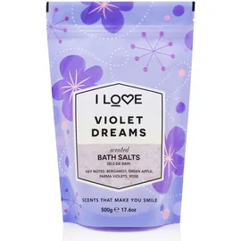 I Love Cosmetics Scented Bath Salts Violet Dreams άλατα μπάνιου 500gr