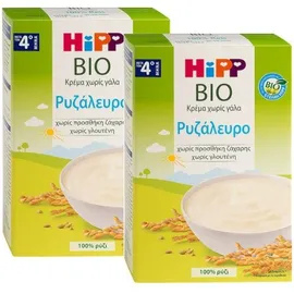 HiPP Κρέμα Ρυζάλευρο, 2 Συσκευασίες, Υποαλλεργική από τον 4ο μήνα 400gr