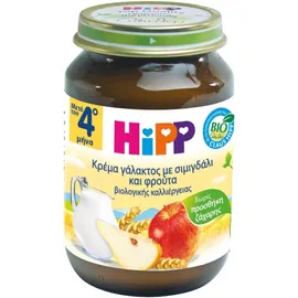 HIPP Βρεφική Κρέμα Γάλακτος Σιμιγδάλι - Φρούτα Από τον 4ο Μήνα- Έτοιμη Βρεφική Τροφή σε Βαζάκι 190 gr code 432641