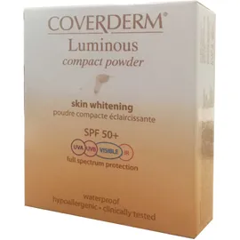 COVERDERM Luminous Compact Powder No1 SPF50+ HEVisible, Πούδρα για την Αντιμετώπιση των Πανάδων και των Κηλίδων του Δέρματος, 10gr