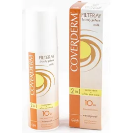 COVERDERM Filteray Body Plus Milk & After Sun (2σε1) SPF10, Αντηλιακό Γαλάκτωμα Σώματος, 150ml