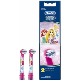 ORAL B Stages Power Kids PRINCESSES Ανταλλακτικά Παιδικής Ηλεκτρικής Οδοντόβουρτσας, 2 τεμάχια