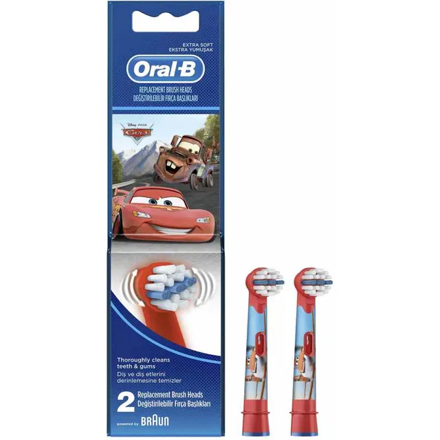 ORAL B Stages Power Kids CARS Ανταλλακτικά Παιδικής Ηλεκτρικής  Οδοντόβουρτσας, 2 τεμάχια - Fedra