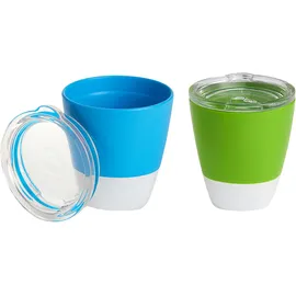 MUNCHKIN 2pk Splash Cups Δύο Εκπαιδευτικά Ποτήρια 237ml με Καπάκι που Κατευθύνει την Ροή για Παιδιά 18+ μηνών Χρώμα Μπλε/Πράσινο Συσκευασία 2τμχ code 11259
