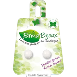 FARMA BIJOUX Σκουλαρίκια Υποαλλεργικά Στρογγυλό Μαργαριτάρι Swarovski® διαμέτρου 8mm χρώμα White, code: BE P8C50