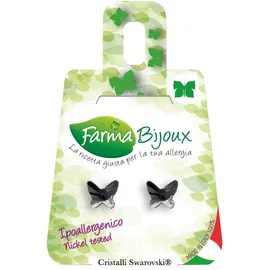 FARMA BIJOUX Σκουλαρίκια Υποαλλεργικά με κρύσταλλο Swarovski® , σχήμα πεταλούδα 8mm, χρώμα Silver, code: BE 161C01