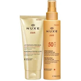 NUXE Sun Spray Fondant Haute Protection SPF50 150 ml & Sun Lait Fraicheur Apres-Soleil 100 ml