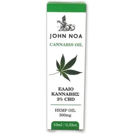 JOHN NOA Cannabis Oil Έλαιο Κανναβης 3% CBD 300mg 10ml