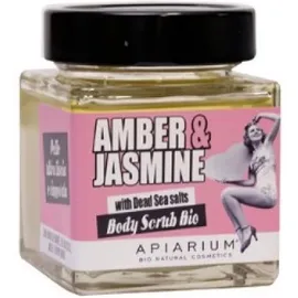 APIARIUM Amber & Jasmine Body Scrub Bio 410gr (Βιολογικό Peeling Σώματος Κεχριμπάρι & Γιασεμί)