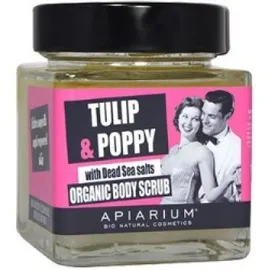 APIARIUM Tulip & Poppy Organic Body Scrub 410gr (Απολεπιστικό Σώματος απο Τουλίπες & Παπαρούνες)