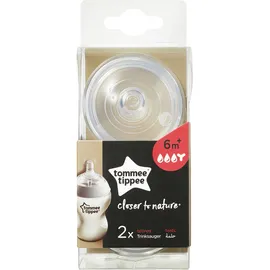 Tommee Tippee Closer to Nature Thick Liquid Flow Teats 6m+ 2τεμάχια
