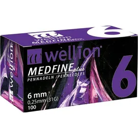 WELLION Βελόνες Πένας Ινσουλίνης Wellion Medfine plus 6mm 0,25mm (31G) - 100τεμ