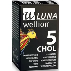 Wellion Luna 5 Strips Ταινίες Μέτρησης Χοληστερόλης