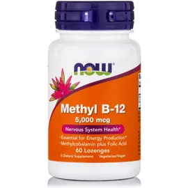 Now Foods Methyl B-12 5000 Mcg Συμπλήρωμα Διατροφής Για Την Καλή Λειτουργία Του Εγκεφάλου 60 Παστίλιες