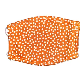 Μάσκα προστασίας αναπνοής πλενόμενη Πουά πορτοκαλί, 1τμχ