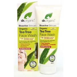 Dr.Organic Organic Tea Tree Face Wash Καθαριστικό Προσώπου με Τεϊόδεντρο 200ml