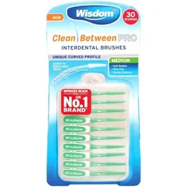 Wisdom Clean Between Pro Brushes Μέγεθος:Medium Χρώμα:Πράσινο Μεσοδόντια Βουρτσάκια 30 Τεμάχια