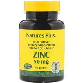 Natures Plus Zinc 50mg Συμπλήρωμα Διατροφής Ψευδάργυρου 90 Ταμπλέτες