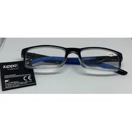 Zippo Γυαλιά Πρεσβυωπίας Κοκάλινα Χρώμα:Μαύρο Μπλε Βραχίονες [31Z-091-BLU350] +3.50