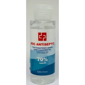 Doc Pharma Antiseptic Gel Καθαρισμού Χεριών Με Ήπια Αντισηπτική Δράση 70% Αιθυλική Αλκοόλη 100ml