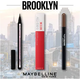 Maybelline Set Brow Satin Smoothing Duo-Brow Pencil & Filling Powder 04 Dark Brown + Maybelline Hyper Easy Liquid Liner Ματιών + Maybelline Superstay Matte Ink Lipstick 20 Pioneer 5ml