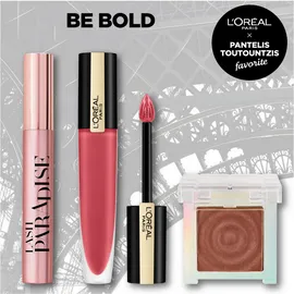 L'Oreal Paris Set Rouge Signature Liquid Lipstick 121 I Choose 7ml + L'Oreal Paris Paradise Extatic Intense Volume Mascara Black 6,4ml + L'oreal Paris Color Queen Eyeshadow Force Matte 10ml