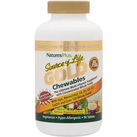 Nature's Plus Source Life Gold 90 ταμπλέτες 90 μασώμενες ταμπλέτες Tropical Fruit