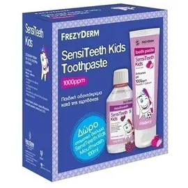Frezyderm Sensiteeth Kids Toothpaste 1000ppm Παιδική Οδοντόκρεμα κατά της Τερηδόνας 50ml & Δώρο Στοματικό Διάλυμα Crazy Berry 100ml