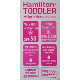 Hamilton Toddler SPF50+ Kids Sunscreen Milky Lotion 200ml