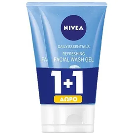 Nivea Refreshing Facial Wash Gel for Normal Skin 2x150ml